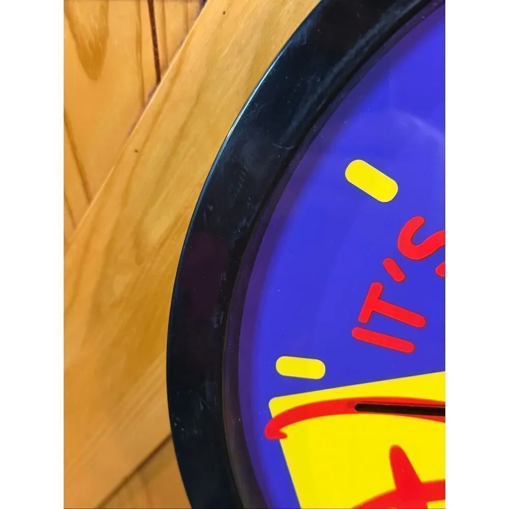 Vtg Disney Family Fun Wall Clock 90s Logo TV Promo Memorabilia Works 14.5”(6399)
